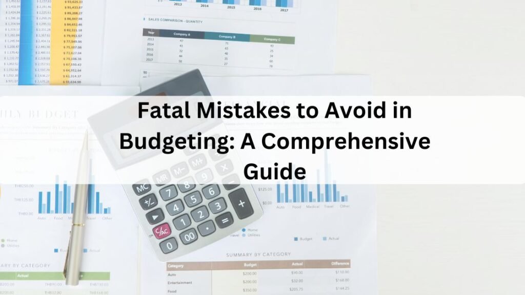 mistakes to avoid for budgeting