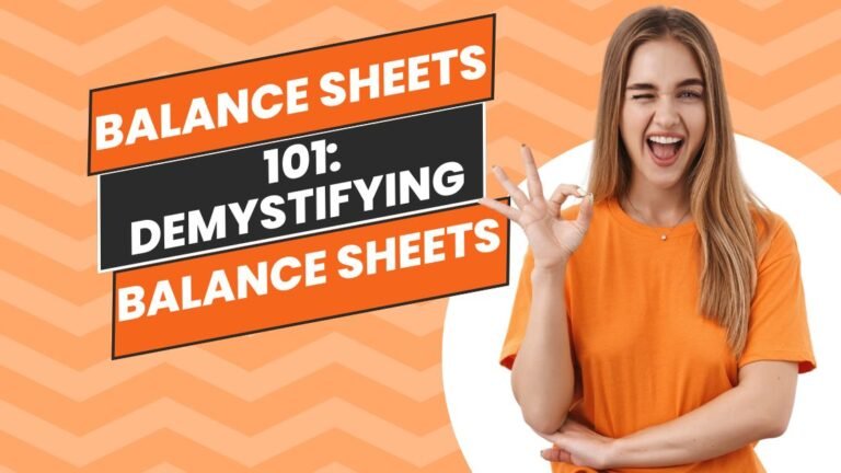 Balance sheet 101